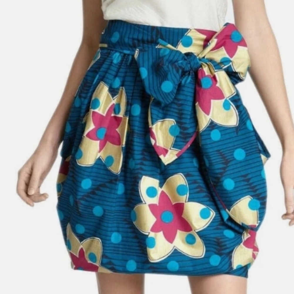 Vintage Marc by Marc Jacobs Blue Blazing Star Floral Bubble Skirt, Size 2, NWT